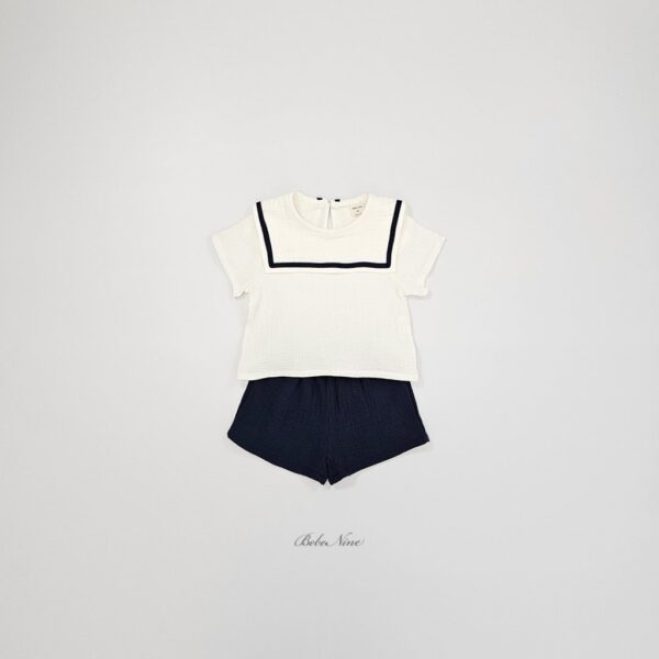 26SS 韓國童裝 水手方領上下套裝