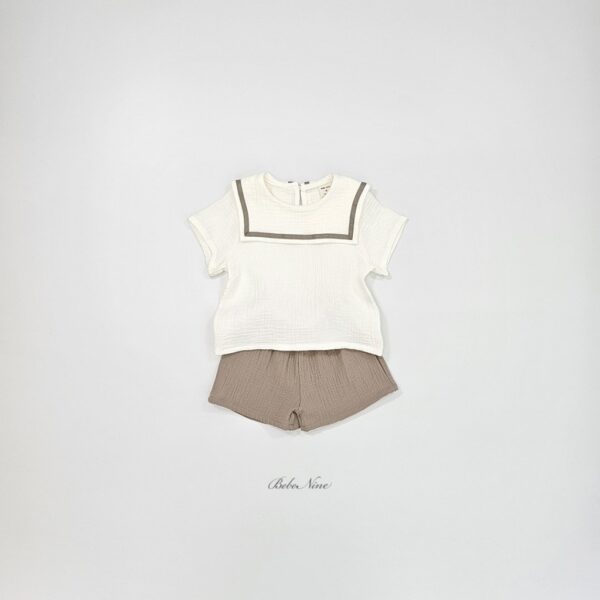 26SS 韓國童裝 水手方領上下套裝