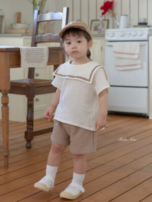 59314017-1o 26SS 韓國童裝 水手方領上下套裝