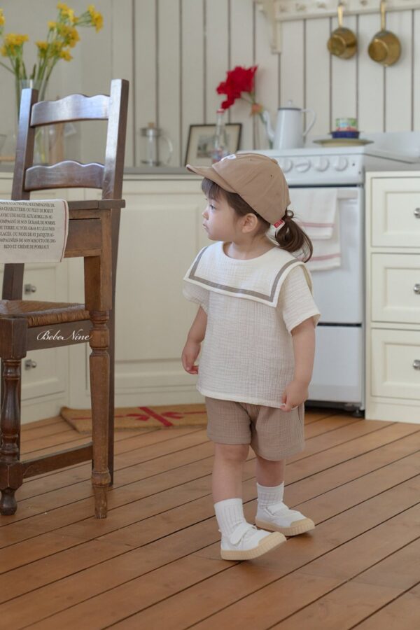 26SS 韓國童裝 水手方領上下套裝