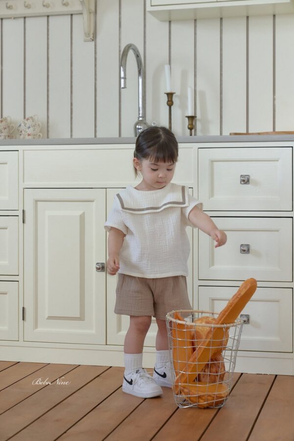 26SS 韓國童裝 水手方領上下套裝