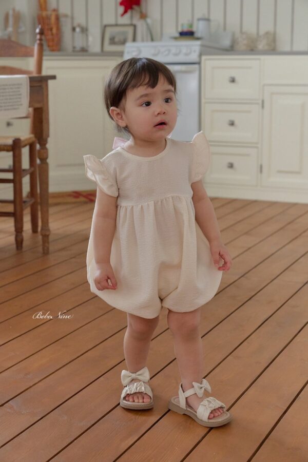 26SS 韓國童裝 蝴蝶結飛袖連身裝