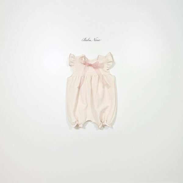 26SS 韓國童裝 蝴蝶結飛袖連身裝