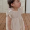 26SS 韓國童裝 蝴蝶結飛袖連身裝