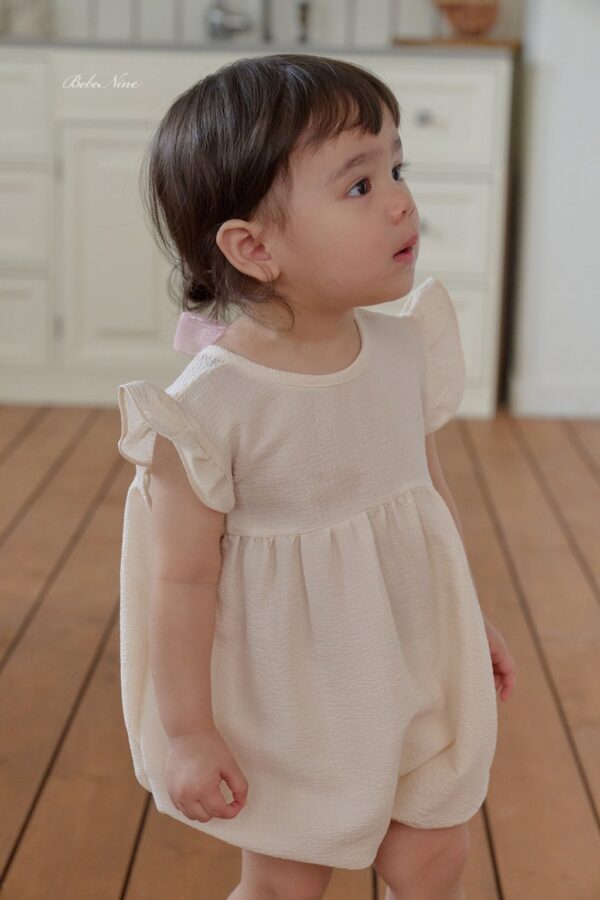 26SS 韓國童裝 蝴蝶結飛袖連身裝