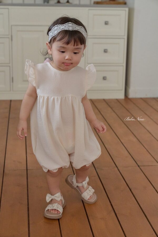 26SS 韓國童裝 蝴蝶結飛袖連身裝