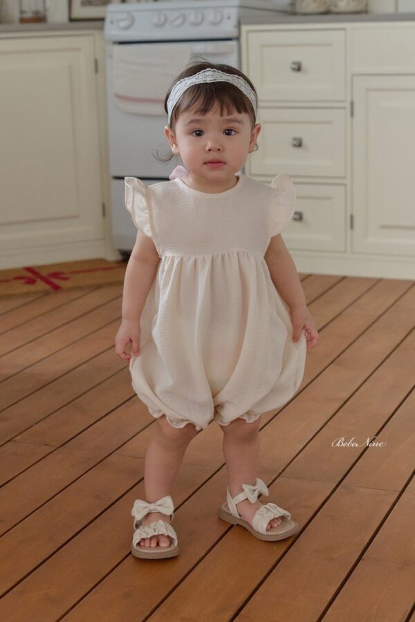 26SS 韓國童裝 蝴蝶結飛袖連身裝