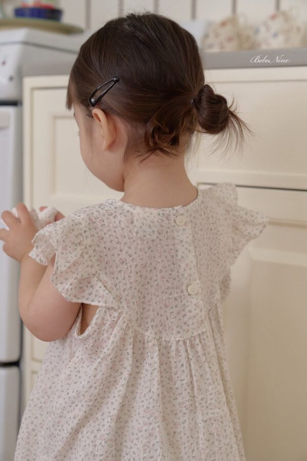 26SS 韓國童裝 碎花小飛袖套裝