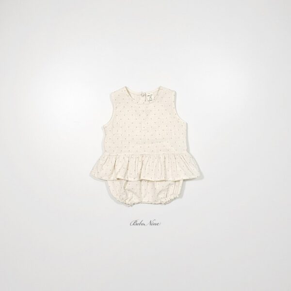 26SS 韓國童裝 圓點點A字襬背心短褲套裝