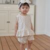 26SS 韓國童裝 圓點點A字襬背心短褲套裝
