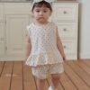 26SS 韓國童裝 圓點點A字襬背心短褲套裝