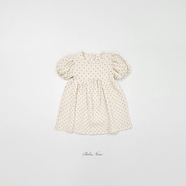 26SS 韓國童裝 圓點點小澎袖連身裙