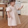 26SS 韓國童裝 圓點點小澎袖連身裙