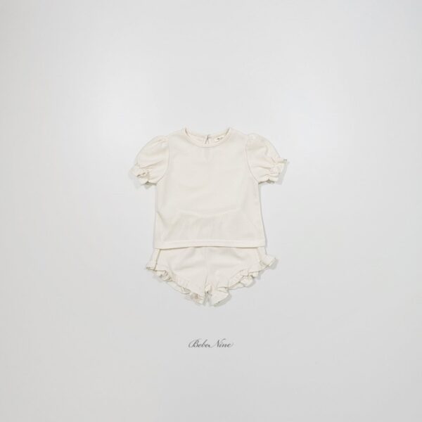 26SS 韓國童裝 抓褶澎澎袖上下套裝