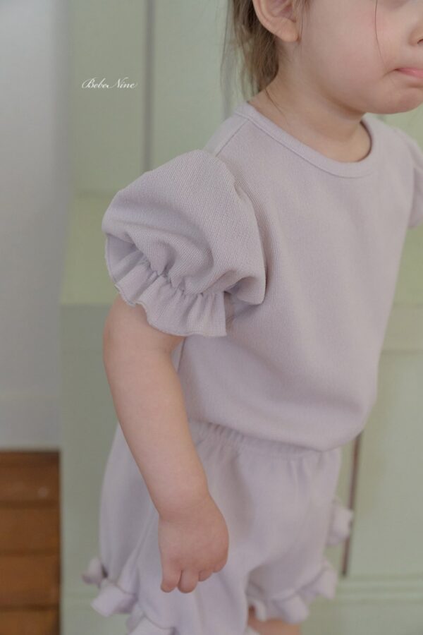 26SS 韓國童裝 抓褶澎澎袖上下套裝