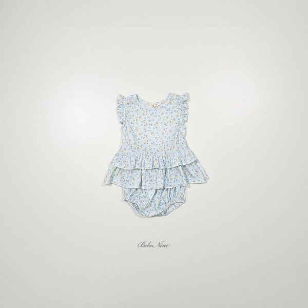 26SS 韓國童裝 小碎花蛋糕襬背心包屁褲套裝