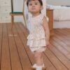 26SS 韓國童裝 小碎花蛋糕襬背心包屁褲套裝