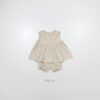 26SS 韓國童裝 抓褶寬襬背心短褲套裝