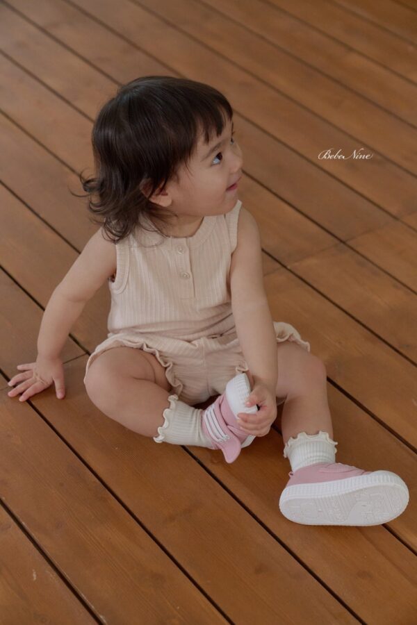 26SS 韓國童裝 直紋荷葉邊背心短褲套裝