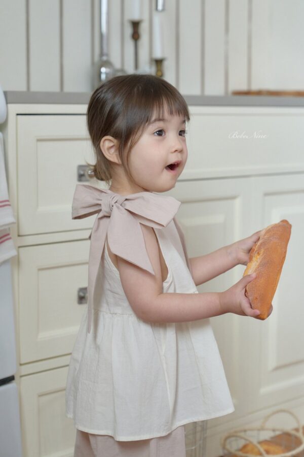 26SS 韓國童裝 雙肩大大大蝴蝶結寬襬背心上衣