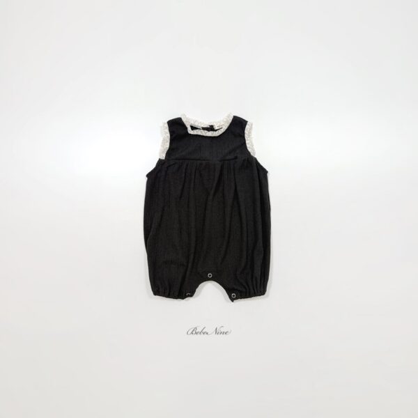 26SS 韓國童裝 蕾絲滾邊背心連身套裝