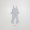 26SS 韓國童裝 羅紋A字襬背心喇叭長褲套裝