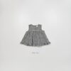 26SS 韓國童裝 格紋荷葉邊寬襬背心上衣