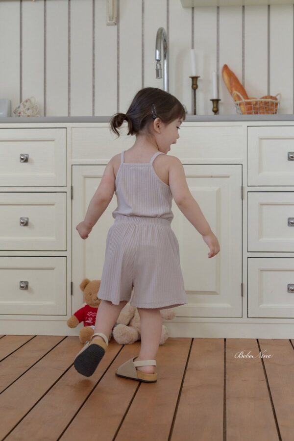 26SS 韓國童裝 鈕扣羅紋背心短褲套裝