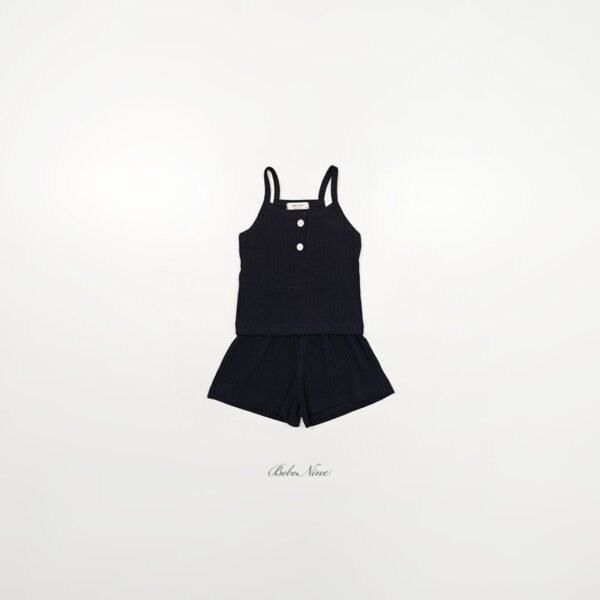 26SS 韓國童裝 鈕扣羅紋背心短褲套裝