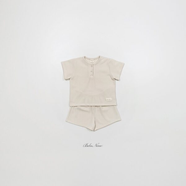 26SS 韓國童裝 鬆餅格鈕扣上下套裝