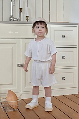 26SS 韓國童裝 羅紋排扣上下套裝