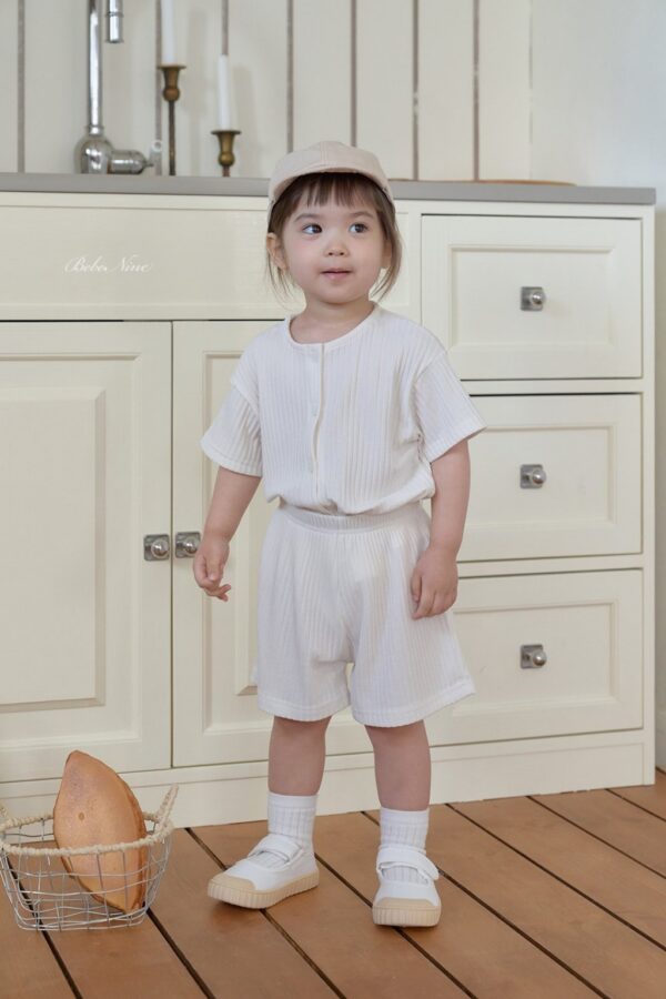 26SS 韓國童裝 羅紋排扣上下套裝