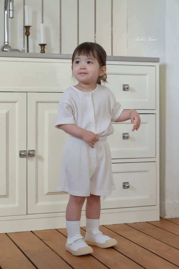 26SS 韓國童裝 羅紋排扣上下套裝
