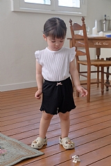 26SS 韓國童裝 羅紋小飛袖背心上衣