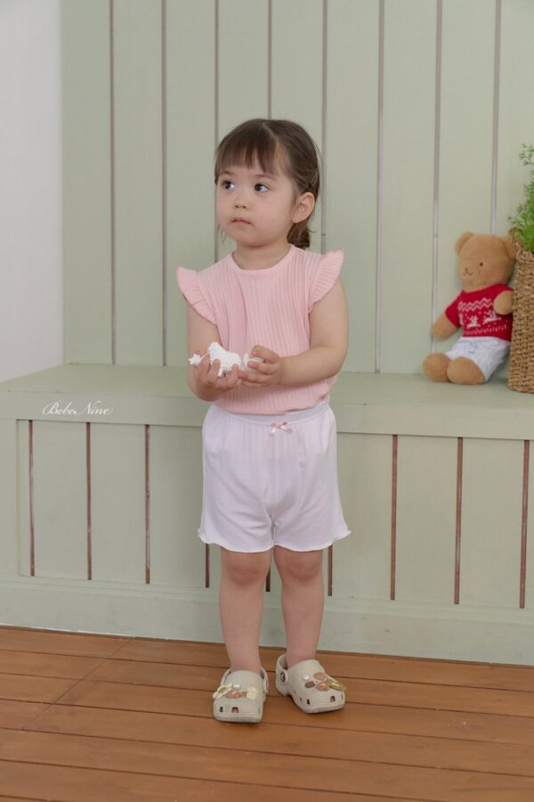 26SS 韓國童裝 羅紋小飛袖背心上衣