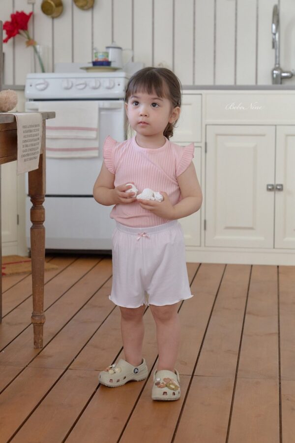 26SS 韓國童裝 羅紋小飛袖背心上衣