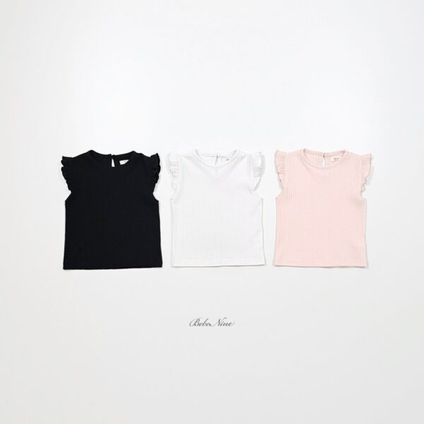 26SS 韓國童裝 羅紋小飛袖背心上衣