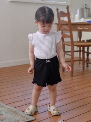 26SS 韓國童裝 羅紋小飛袖背心上衣