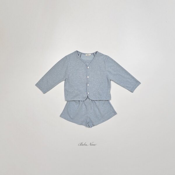 26SS 韓國童裝 夏季素色背心開衫短褲三件套裝