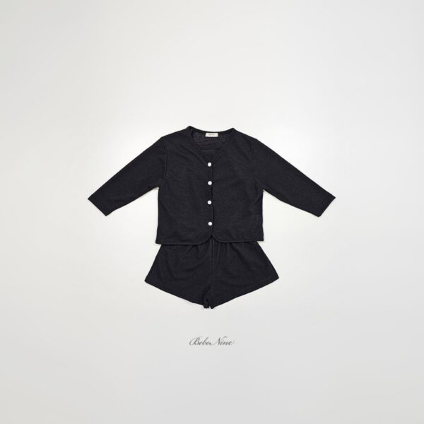 26SS 韓國童裝 夏季素色背心開衫短褲三件套裝