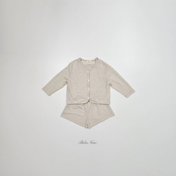 26SS 韓國童裝 夏季素色背心開衫短褲三件套裝