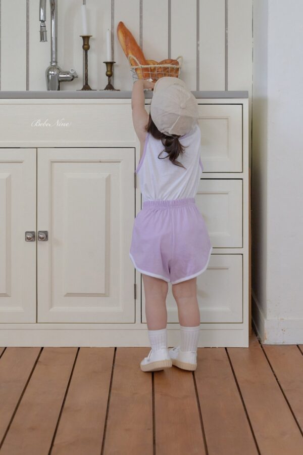 26SS 韓國童裝 拼色邊背心短褲套裝