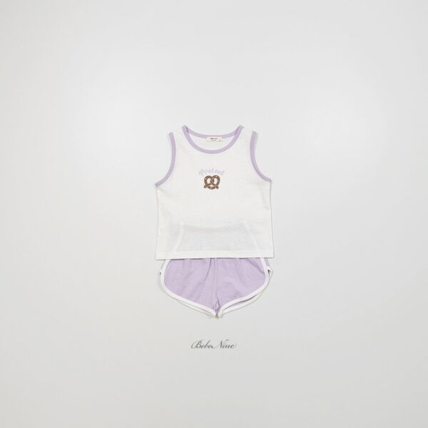 26SS 韓國童裝 拼色邊背心短褲套裝