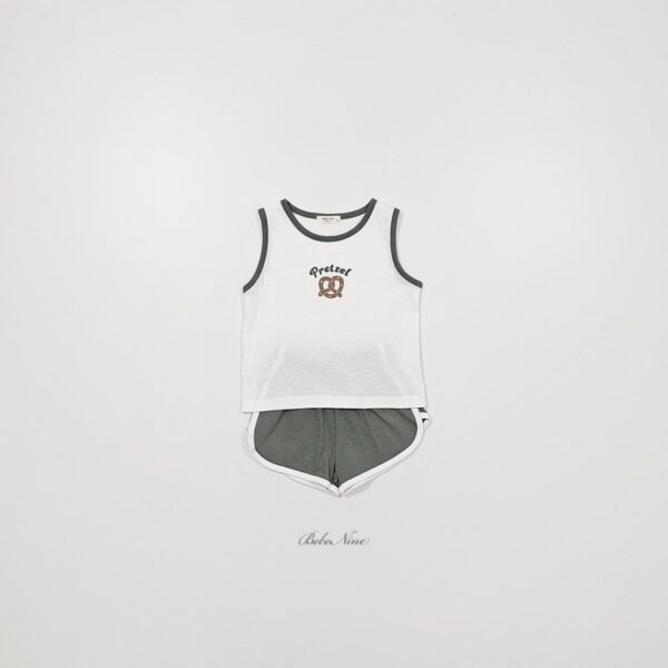 26SS 韓國童裝 拼色邊背心短褲套裝