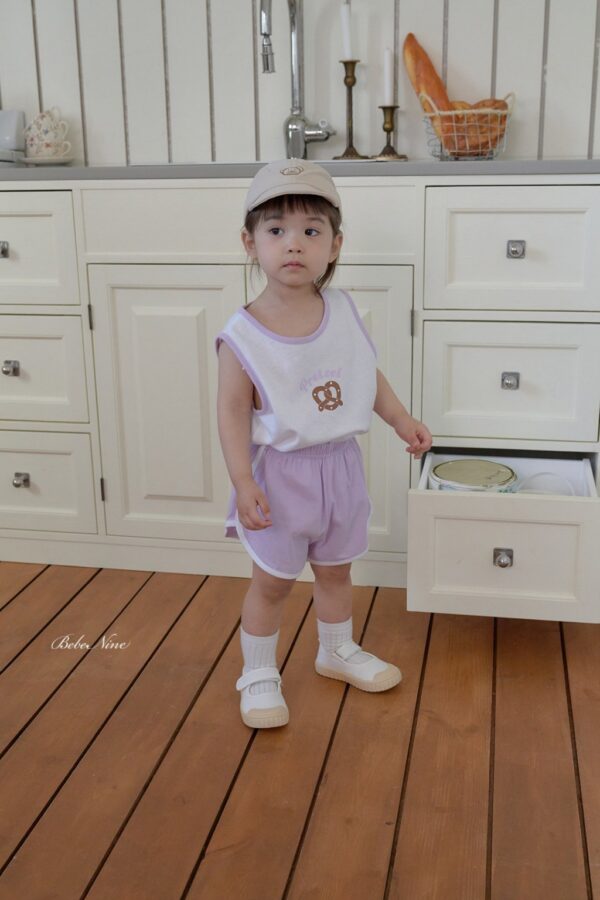 26SS 韓國童裝 拼色邊背心短褲套裝