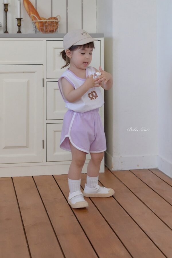 26SS 韓國童裝 拼色邊背心短褲套裝