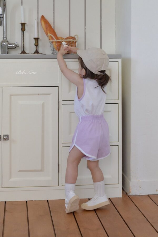 26SS 韓國童裝 拼色邊背心短褲套裝