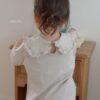 26SS 韓國童裝 荷葉捲邊三角圓領上衣