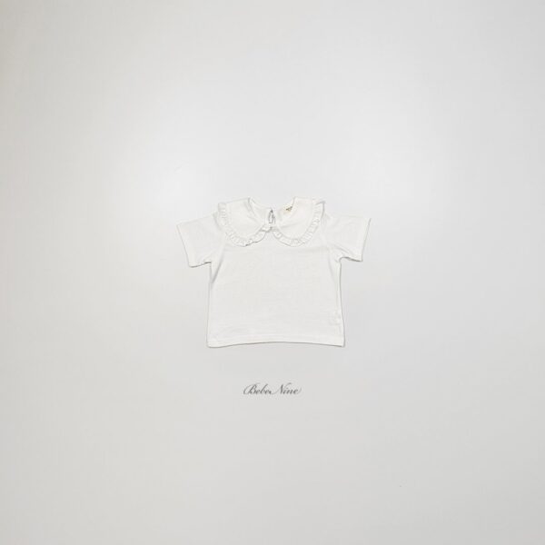 26SS 韓國童裝 荷葉捲邊三角圓領上衣