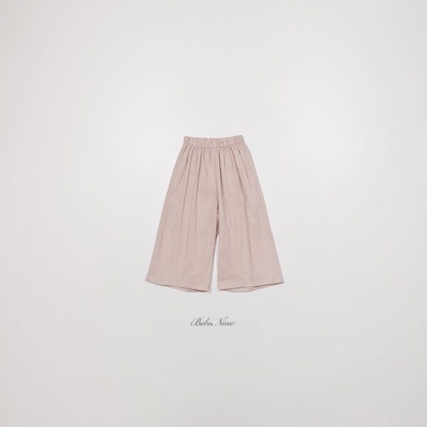 26SS 韓國童裝 抓褶鬆緊直筒長寬褲